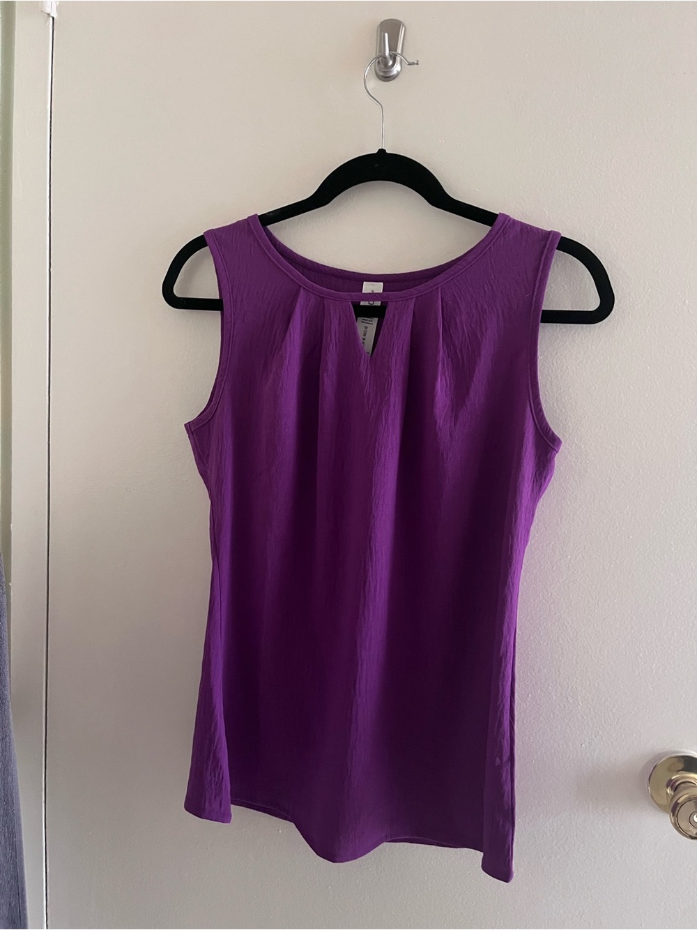 Women's Sleeveless Purple Shell Top